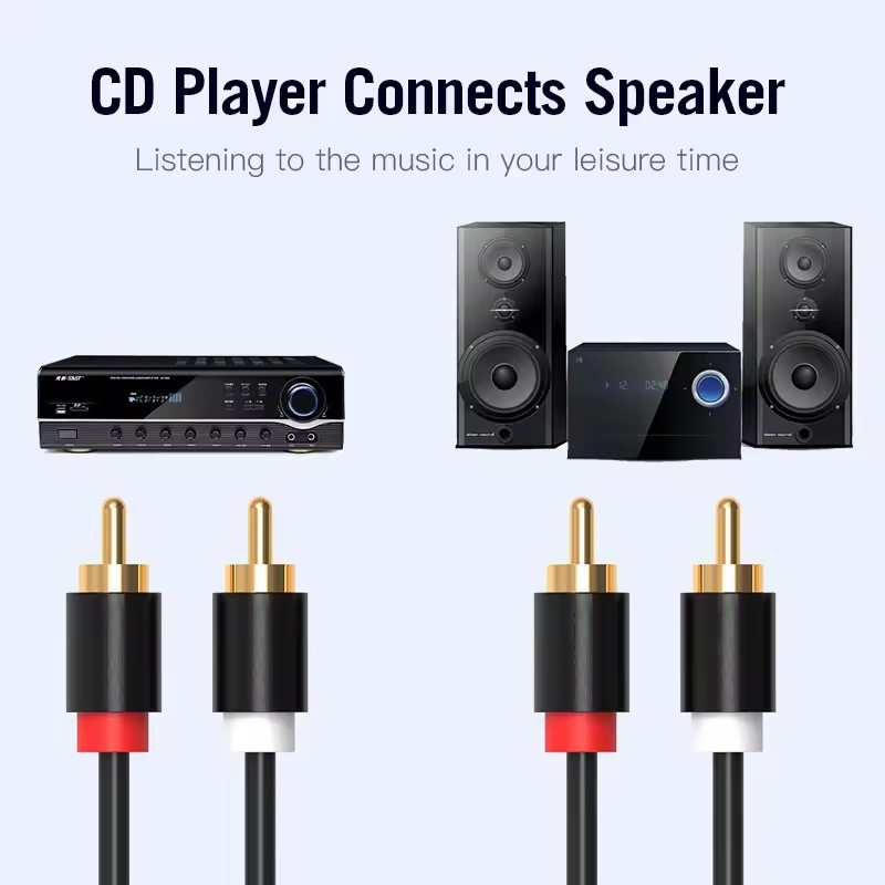 Kabel RCA Stereo HIFI 2RCA Ke  - Home Cinema Tv ulasan dan harga