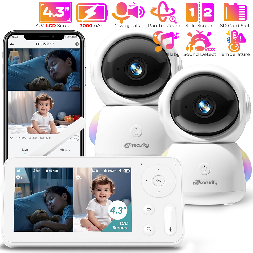 Monitor bayi 2K, dengan 2 kame - Home Cinema Wireless ulasan dan harga